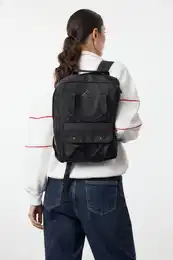 Black Multi Compartment Women's Backpack