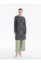 Crew Neck Patterned Women's Tunic