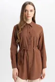 Rjava Dolga Bluza za dame image