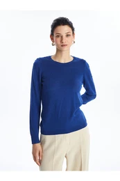 LCW Crew Neck Self-Patterned Long Sleeve Women's Knitwear Sweater