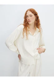Textured Oversize Women's Shirt