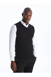 Standard Fit V Neck Men's Knitwear Sweater