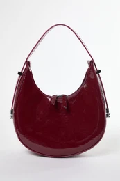 Claret Red Patent Leather Women's Handbag