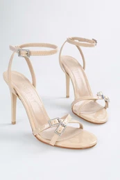 Women's Slayn Leather Patent Leather Belt Buckle Heeled Shoes