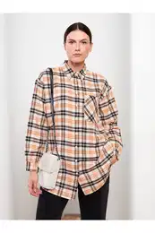 Lcw Plaid Oversize Women's Lumberjack Shirt