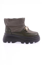 Es808 Women's Thick Chain Accessory Pearl Stone Boots