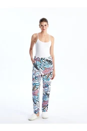Patterned Women's Pajama Bottoms with Elastic Waist