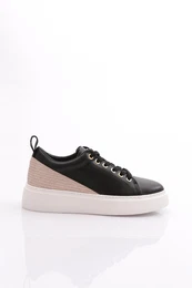 Es851 Women's Thick Sole Anklet Detailed Silver Stone Sneakers Shoes.