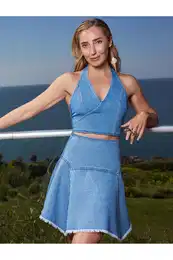 X ahika Erkmen - Denim Crop Top