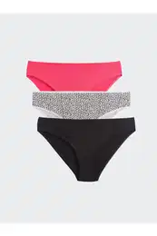 Patterned Bikini Panties 3-Pack