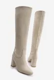 Khaki Eleganten Škornji za dame image