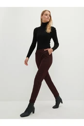 Elastic Waist Plaid Pocket Detail Women's Sweatpants