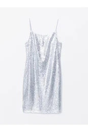 U Neck Strappy Sequined Women's Dress