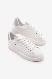 Women's Sneaker Thick Sole Lace-Up Sports Shoes Nolesya White