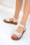 Beli Sandali s Klinasto Peto image