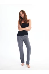 Women's Elastic Waist Plain Pajama Bottoms