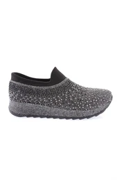 Akt-06-23y Women's Thick Sole Silver Stone Sneakers Sneakers