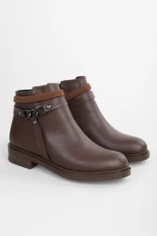 Women's Riley Brown Leather Boots