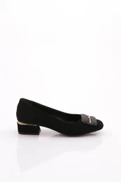 4886 Women's Square Buckle Heeled Shoes