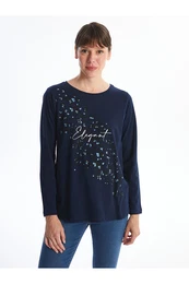 LCW Crew Neck Patterned Women's T-Shirt