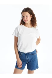 Crew Neck Plain Short Sleeve Women's T-Shirt -