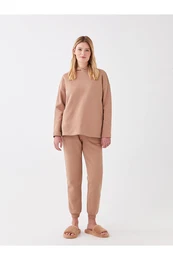 Women's Elastic Waist Plain Jogger Pajama Bottom
