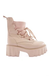 Es803 Women's Thick Sole Lace-Up Boots.