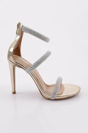 2001 Women's Tee Embroidered Ankle Lace-Up Heeled Shoes.