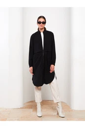 High Collar Plain Long Sleeve Women's Tunic