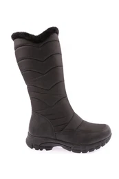 2052 Women's Furry Zippered Boots Black