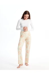 Women's Pajamas Bottom with an Elastic Waist Print