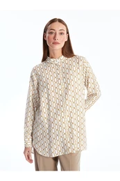 Judge Collar Patterned Long Sleeve Women's Tunic