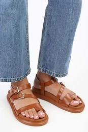 Women's Harvey Brown Multi-Strap Sandals