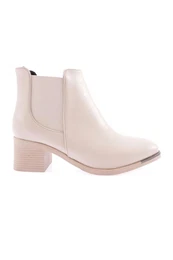 053 Women's Flat Toe Ankle Boots with Elastic Sides. Heels.