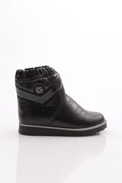 224 Women's Elastic Ankle Fur Lined Boots Black Gray