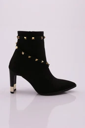 802 Women's Pointed Toe Trousers Heeled Boots.