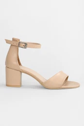 Women's Aria Skin Skin Single Strap Thick Heeled Shoes