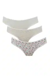 Fall In Love Patterned 3-Pack Slip Panties