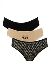 Fall In Love Patterned 3-Pack Slip Panties