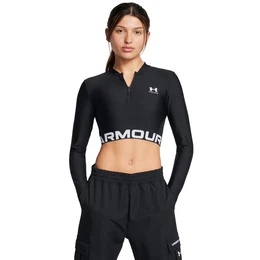 Women's T-shirt HeatGear Rib 1/4 Zip LS