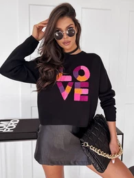 Sweter damski oversize HARPER czarny