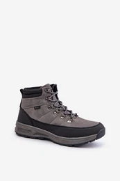 Insulated men's trekking shoes gray