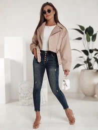 Spodnie damskie DENIMORI jeansowe z przetarciami niebieskie