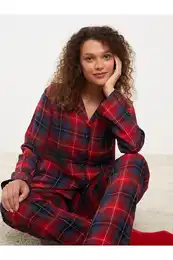 Women's Christmas Themed Long Sleeve Pajamas Set