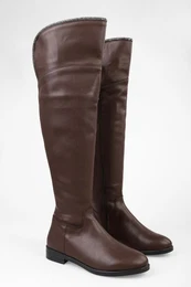 Women's Toon Brown Leather Boots