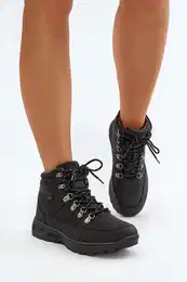 Insulated men's trekking shoes black
