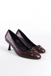 Round Toe Buckled Mid Heel Women's Shoes