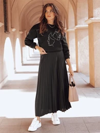 Spdnica plisowana midi CERIL czarna