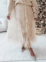 Spdnica tiulowa MILANI beowa