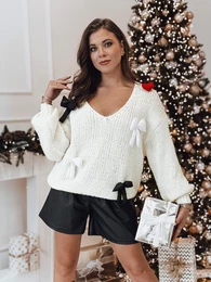 Sweter damski one size PUREBOW ecru